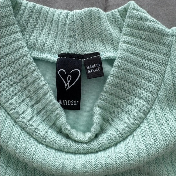 Windsor Mint Ribbed Mini Dress - Picture 2 of 4